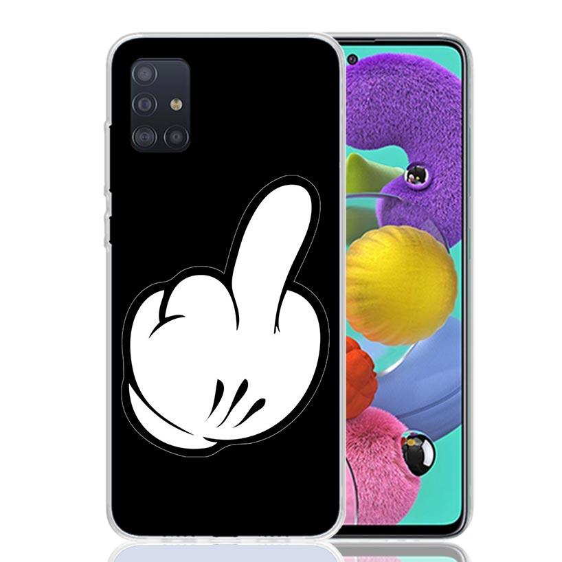 Middle Finger Phone Case for Samsung Galaxy A52 A51 A50S A12 A22 A32 A72 A10S A30S A31 A71 Note 20 Ultra 10 Plus S10 Galaxy A52