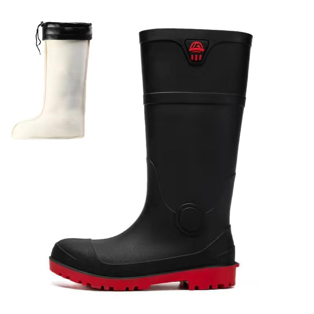 Cizme de ploaie anti-zdrobire pentru bărbați, cizme înalte de apă, pantofi industriali de apă, asigurare de muncă, cizme de ploaie pentru șantier industrial și minier