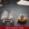 High-Temperature Resistant Glass Fiber Leak-Proof Tea Set: Thickened Borosilicate Glass Gongfu Teapot & Cups