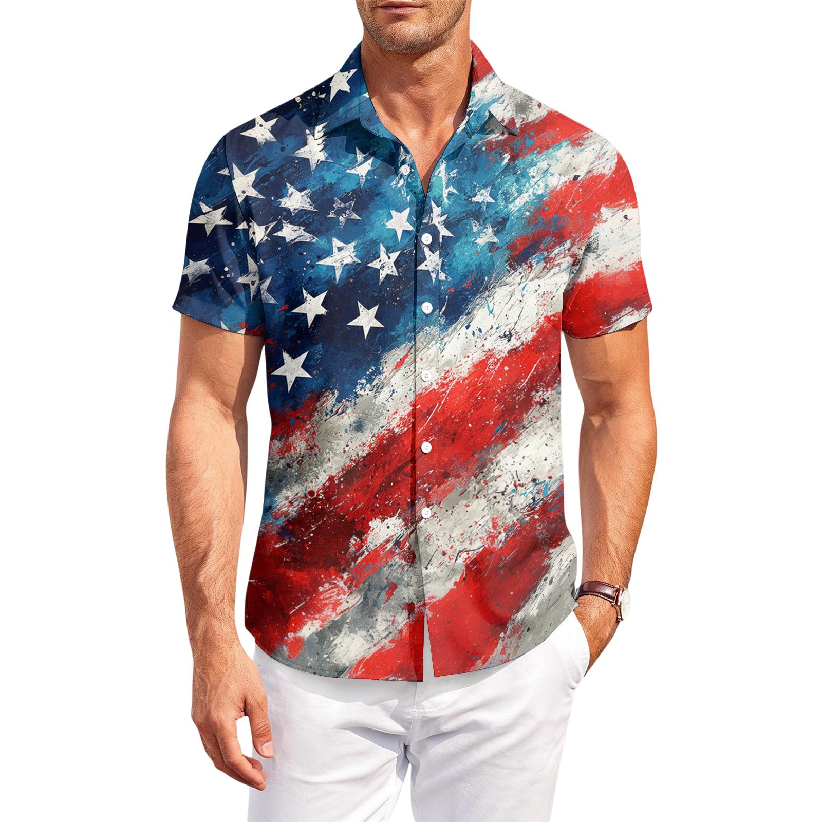 

Men s Casual Short-Sleeve Collared Shirt XL кавун червоний колір