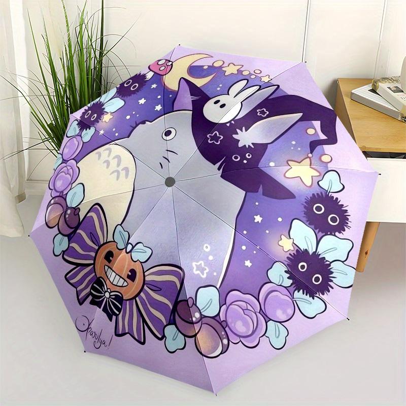 

1pc Halloween Totoro Night Stars Moon Umbrella with Plastic Handle,Suitable for All Seasons Home Travel Outdoor UmbrellaM1258