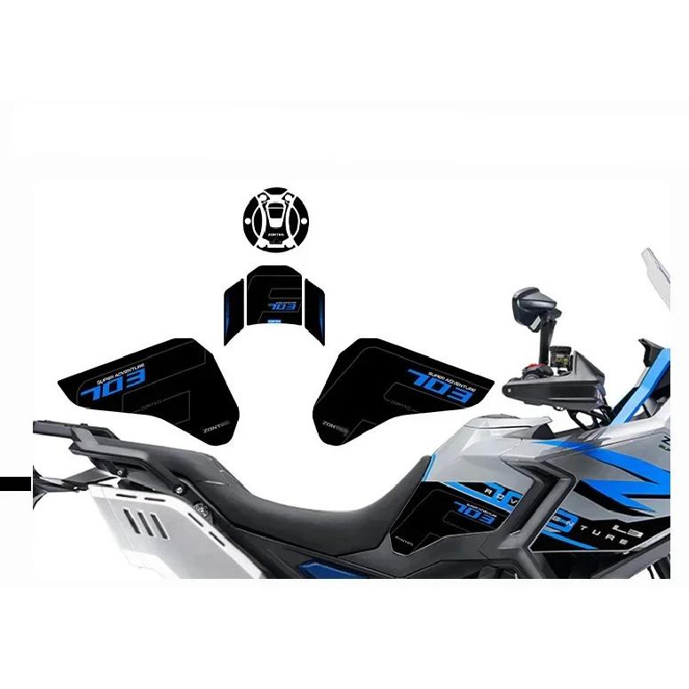 FOR ZONTES 703F 2024 Motorcycle Tank Pad Protector Leather Frosting Sticker Decals Accessoriesr