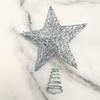 1pcs 15*20cm Gold Glitter Christmas Tree Top Iron Star Christmas Decorations For Home Xmas Tree Ornaments New Year Decor