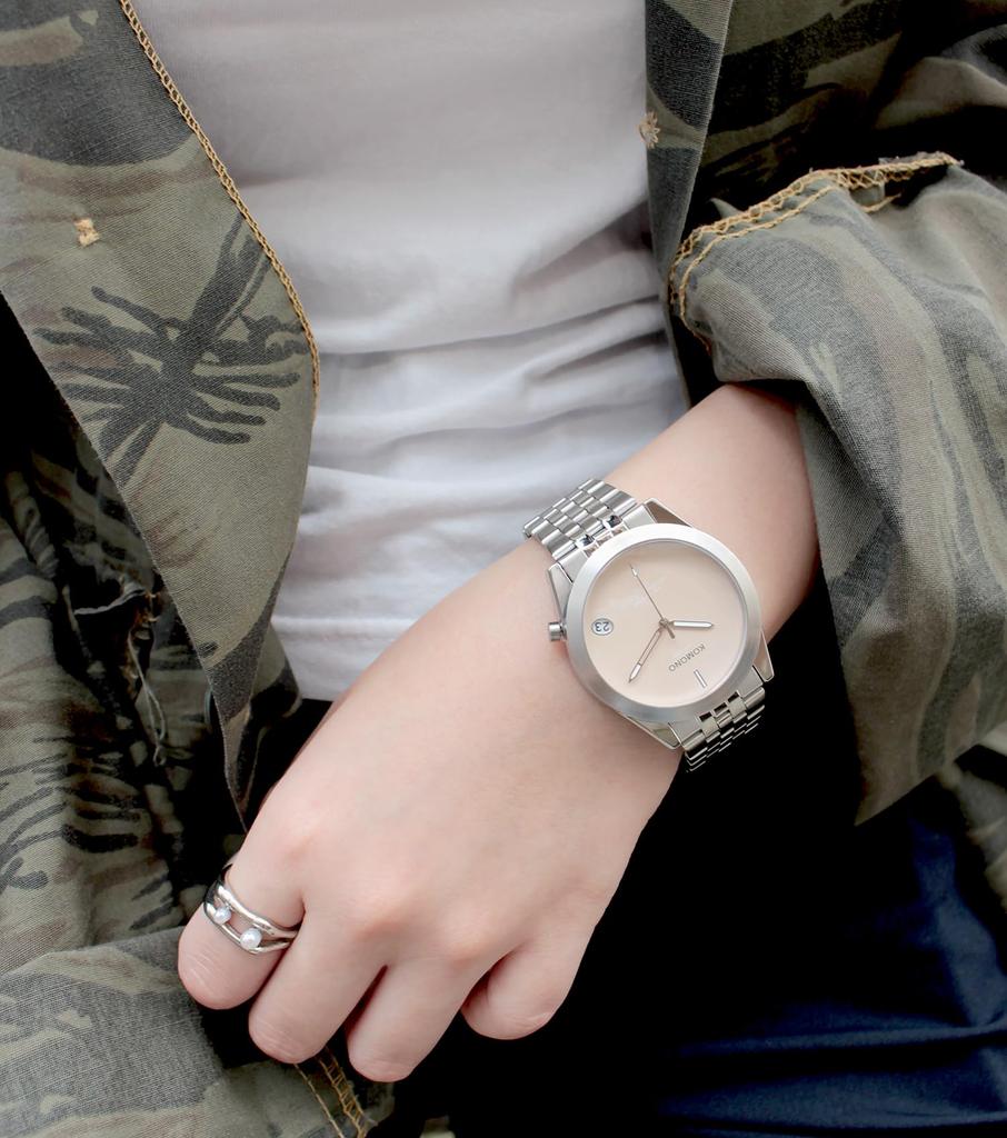 Authorized Distributor Komono Watch RAY Ray Chroma Estate Silver Marshmallow Date [KOMONO] Men's KOM-W4427