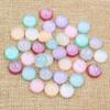 New Fashion 40pcs 12mm Mix Colors Stylish Color Half Ball Flat Back Resin Cabochons Cameo DIY Jewelry Making Accessories