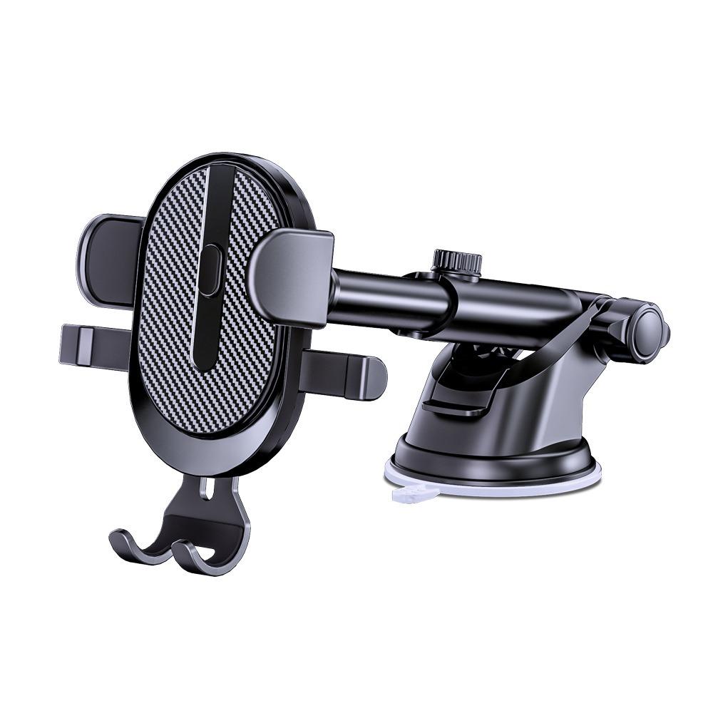 Car Phone Holder Suction Cup and Air Vent Dual-purpose Stand Auto Locking Universal Phone Holder with Hook Clip for Car Air Vent