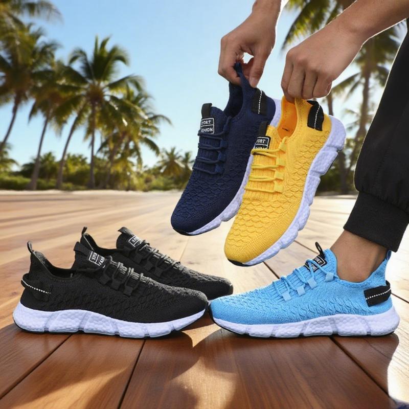 Neue Herren-Laufschuhe Sommer Weichsohlige Nique Gitter Trend Design Atmungsaktive Walking-Sneaker Vielseitige Outdoor-Trainingsschuhe