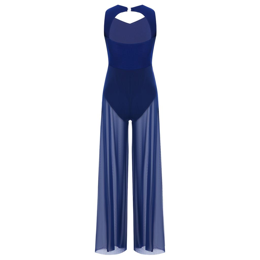 Sparkle Sequin Sleeveless Leotard Jumpsuit with Back Cutout and Built-in Shorts for Girls Dance Stage Performance Show