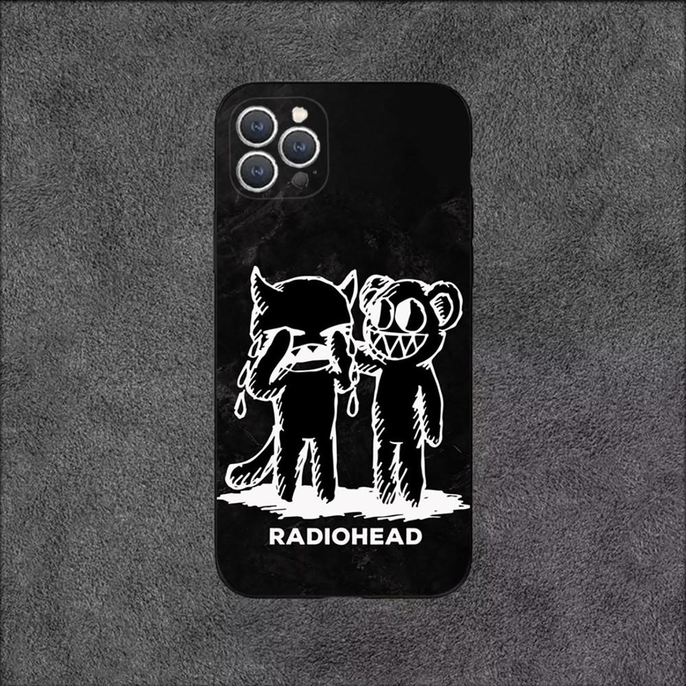 R-Radiohead Rock Band Phone Case For iPhone 16,15,14,13,12,11,Plus,Pro Max,XS,X,XR,SE,Mini,8,7 Soft Silicone Black Cover