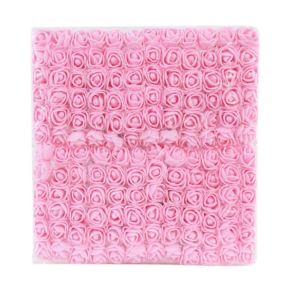 144/288 Stück Mini Spitze Rosenblume Kunstblume Kleine Schaumrosenblütenköpfe Hochzeitsdekoration DIY Bastelstraußzubehör