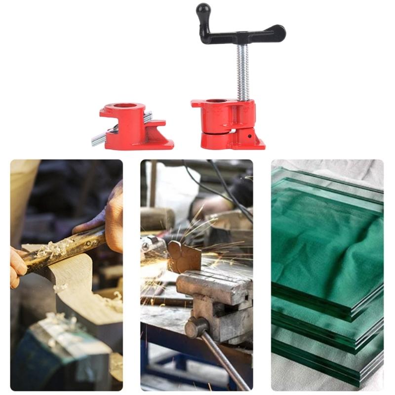 Antislip Heavy Duty Ergonomic Design Woodworking Pipe Clamps for Precise Gluing and Craft Projects DIY Professional Use