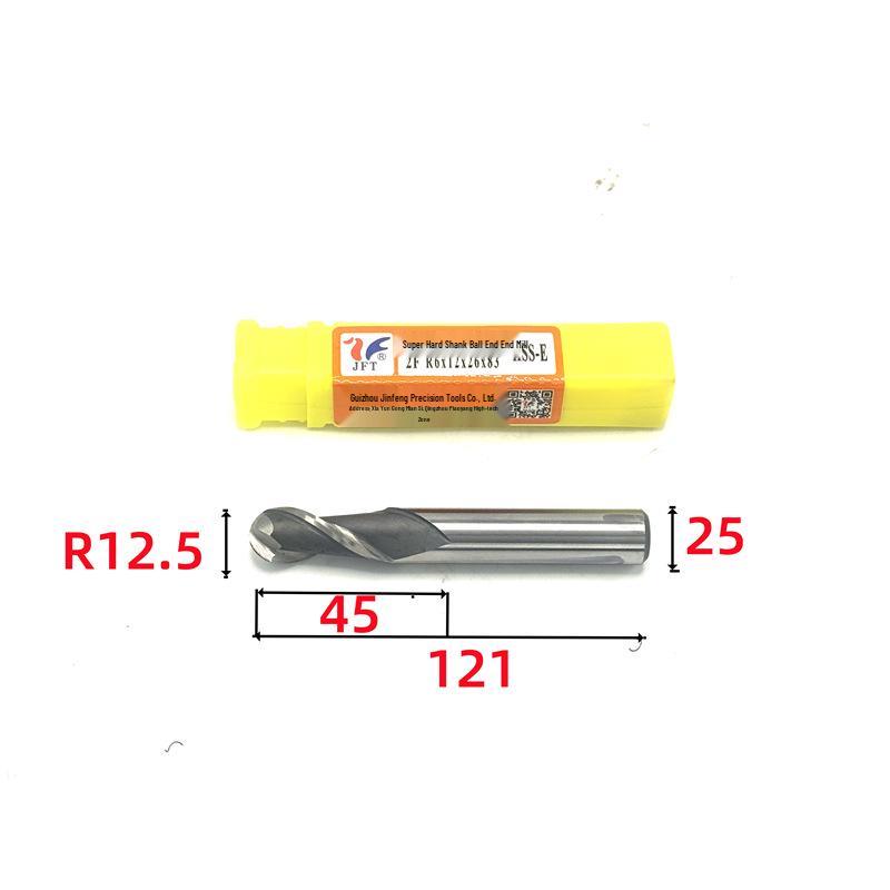 Jinfeng Precision Ball Nose End Mill Set: Radii R1 - R12.5