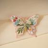 2pcs Heat Transfer Flower Patches Embroidery Design Butterfly Patches  For Clothing Accessories