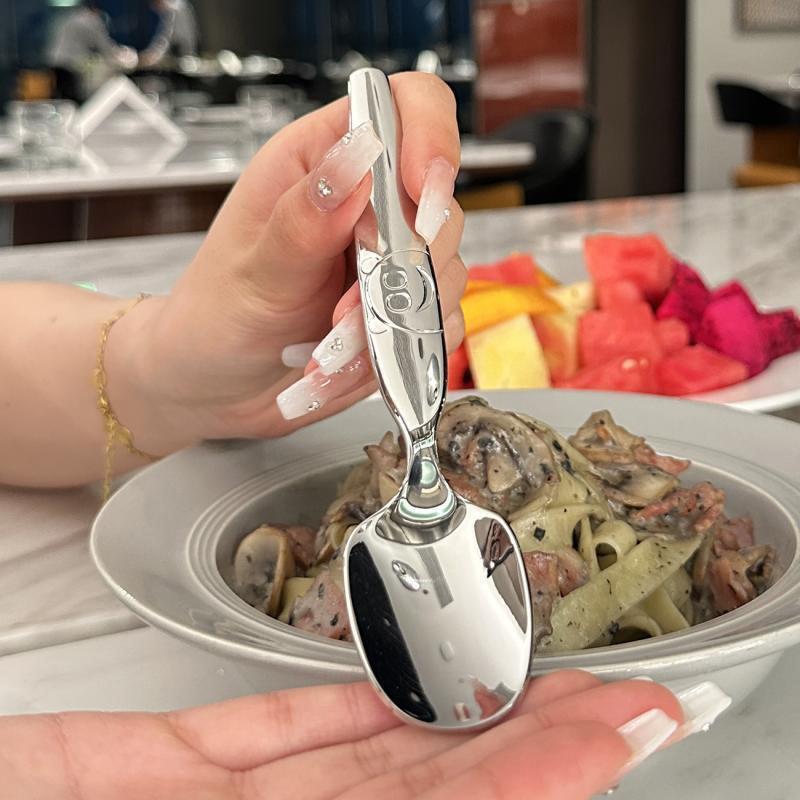 

Ложка из нержавеющей стали Вилка Детская ложка Фруктовая вилка Креативная мультяшная вилка с медведем Обеденная ложка Детская ложка Суповая ложка spoon