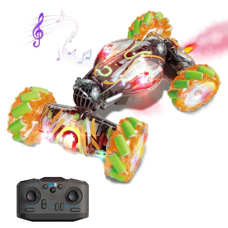 Rc Drift Car 4Wd 2.4G Remote Control Car Twist Stunt Vehicle Toy Spray Watch Gesture Light Music Children's Toy for Boy Kids