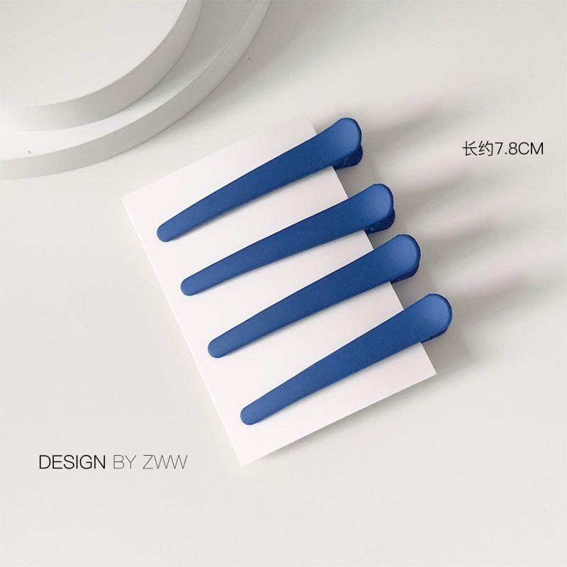 4Pcs/Set 7.8cm Barrettes Matte Solid Plastic Duckbill Hair Clips Hairpin No Trace Bangs Headwear Hair Accessories Women Girls