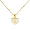 Personalized Heart Letter Necklace: Stainless Steel & Natural Shell Clavicle Chain
