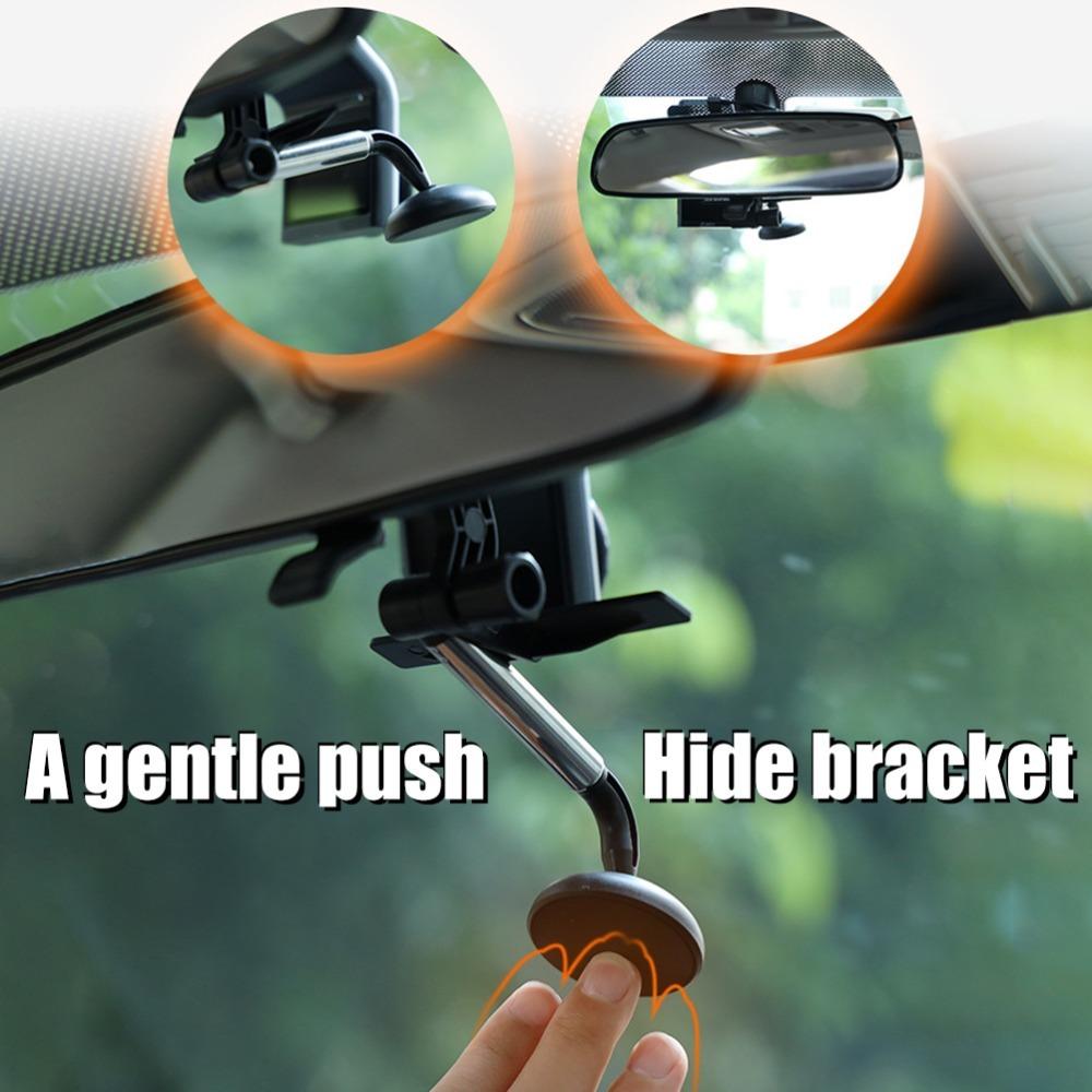 Magnetic Mount Rearview Mirror Phone Holder Multifunction Cell Phone Bracket Car Phone Mount Car