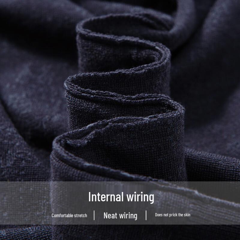 Hodo Men's Autumn/Winter Irregular Jacquard Wool Blend Crew Neck Sweater