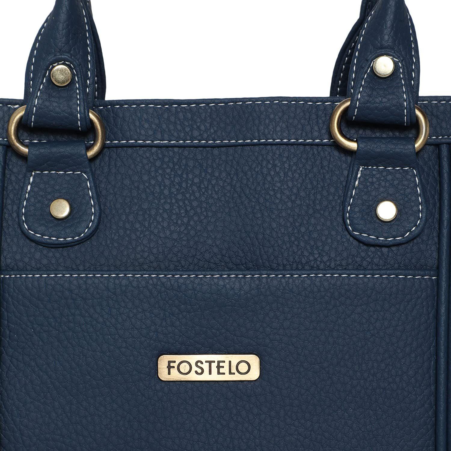 Женская сумка Hynes из искусственной кожи 12 x 9 x 4 in синий — фото 11