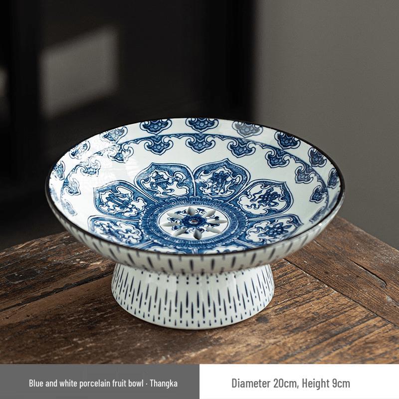 Tea Ceremony Ceramic Draining High-Foot Plate