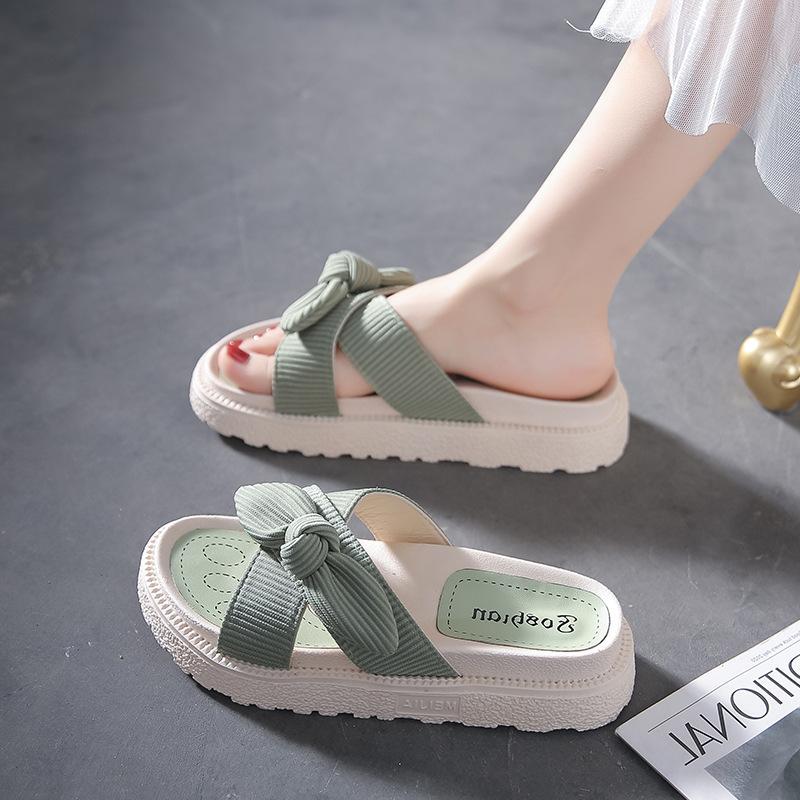 Fashion and comfortable platform sandals slippers spring and summer new women's summer wear versatile one-word drag fairy style ins tide
