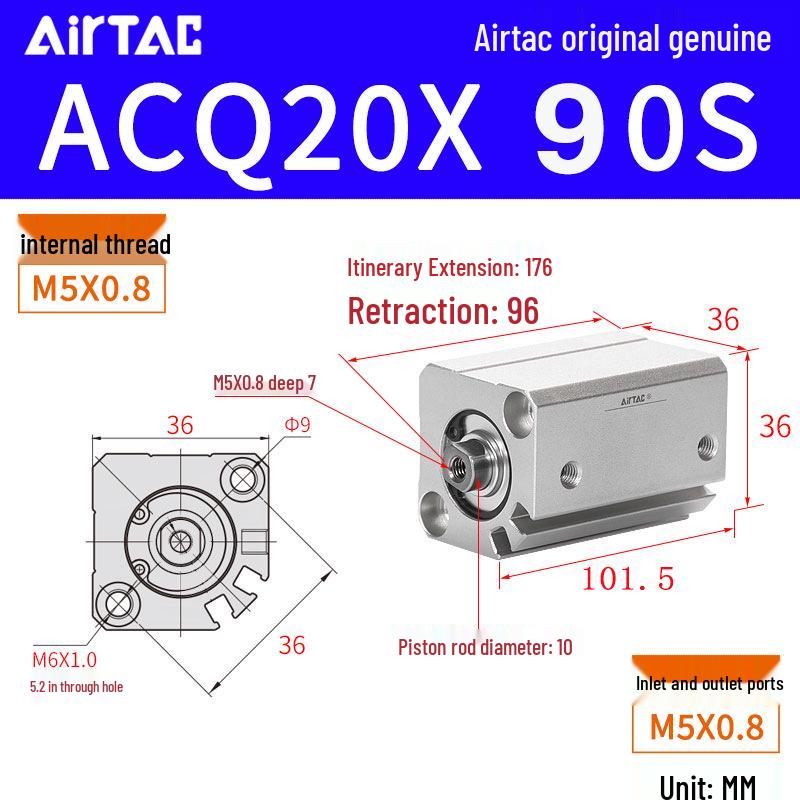 AirTAC Thin Cylinder Series ACQ 20-100S