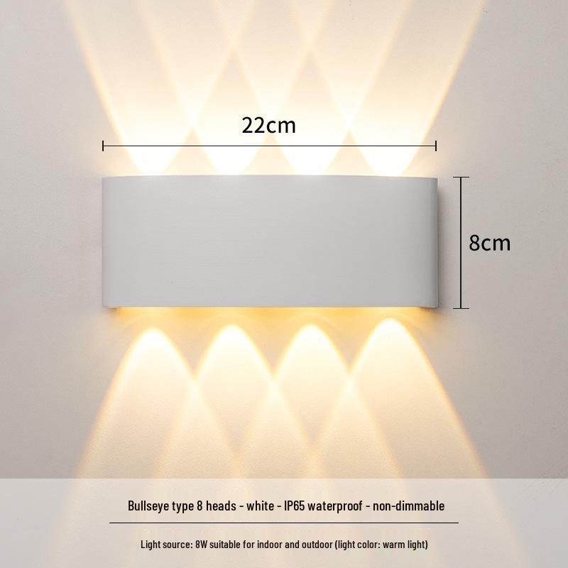 Double Head LED Exterior Wall Light for Outdoor Use - Waterproof and Super Bright for Villa, Courtyard, Corridor, or Aisle.