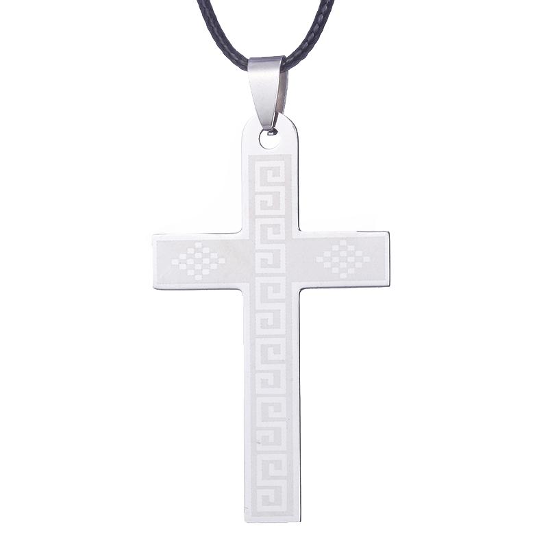 ZRM Jewelry Stainless steel Bible Necklace Jesus Cross Pendant For Men Women Gifts