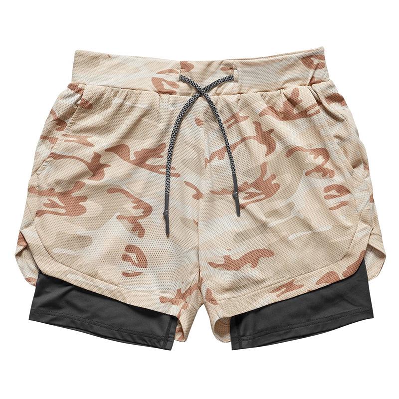 Herren Schnelltrocknende Doppellagige Sportshorts - Sommer Laufen, Basketball & Training