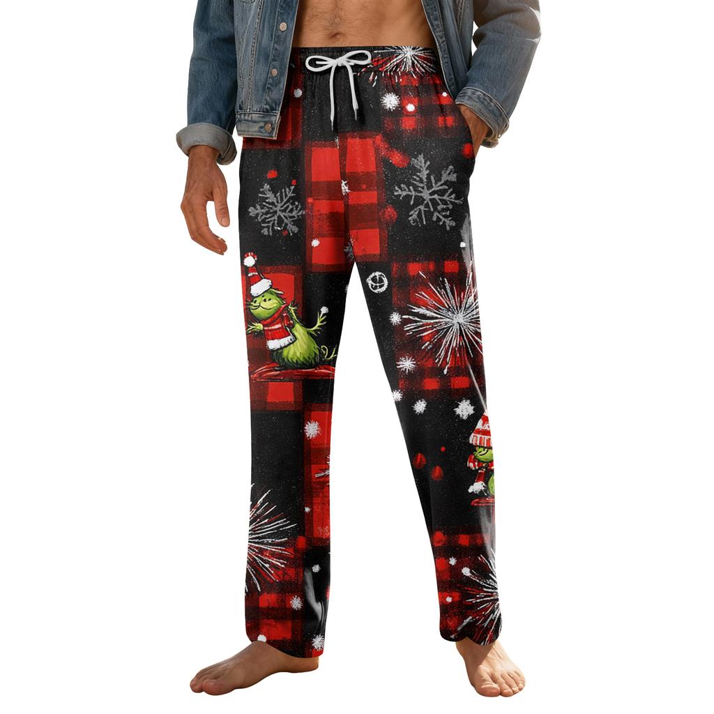 Men's Home Soft Pajama Pants Drawstring With Pockets Casual Sports Pants