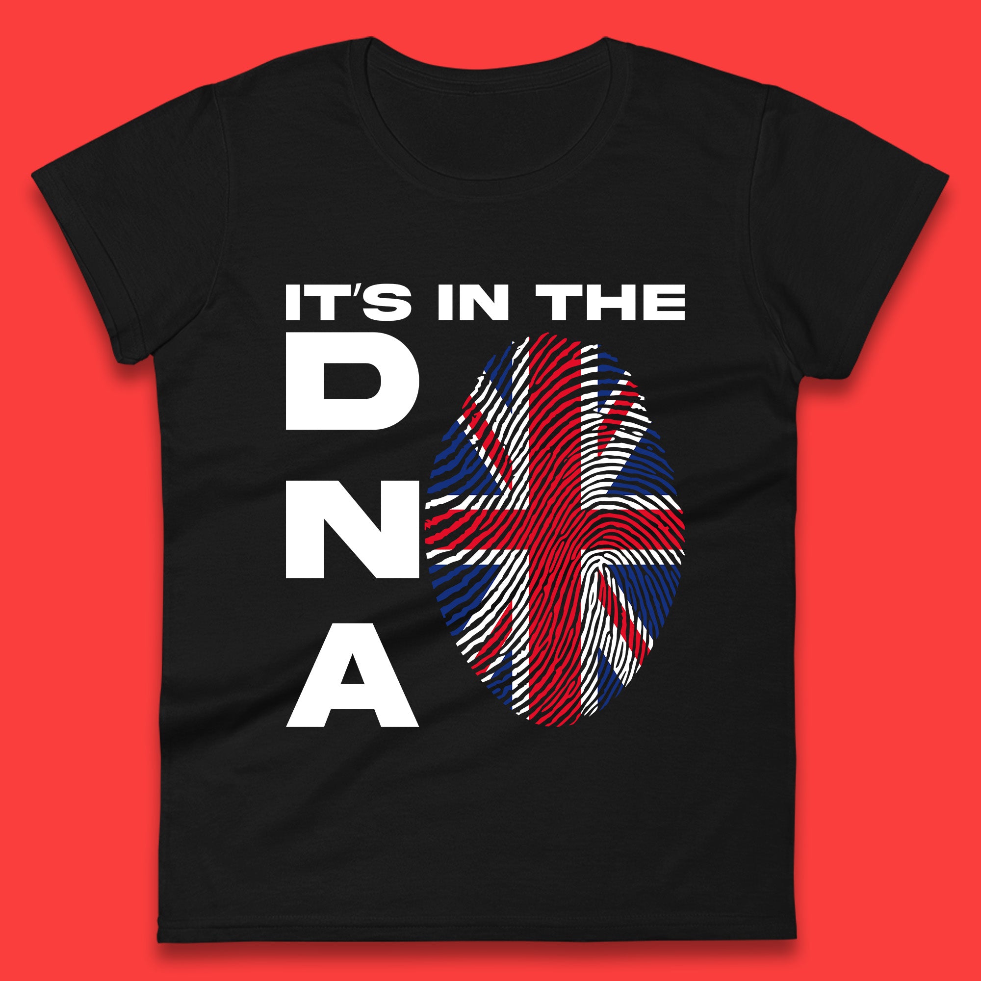 It s In My DNA Uk Union Jack Flag Fingerprint United Kingdom London Souvenirs British Flag Womens Tee T Shirt Mens Tops Unisex Top 3XL