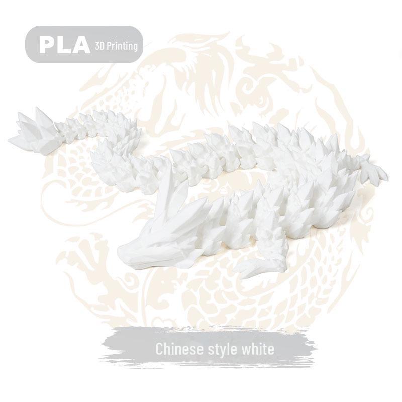 "Handcrafted 3D Printed Crystal Dragon Ornaments - Chinese Dragon & Dragon Egg Toys"