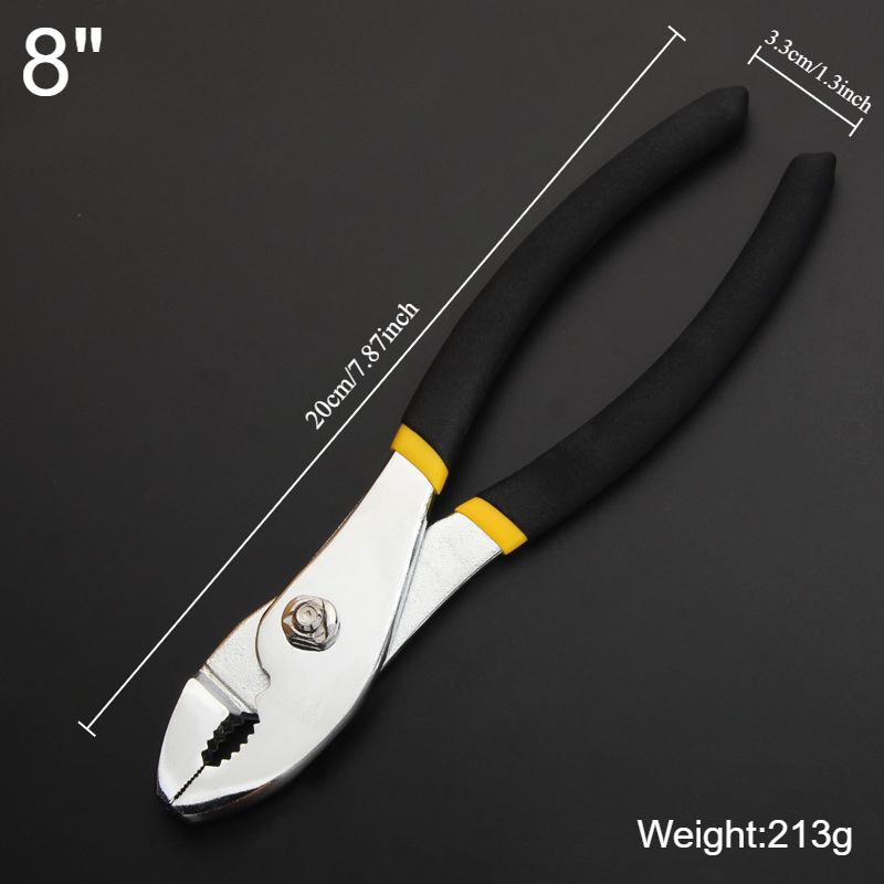 [Rust-Resistant Pliers] Rust-Resistant 6-Inch/8-Inch Slip Joint Pliers with Ergonomic Rubber Grip , Plumbing Pliers