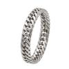 Platinum Double Curb Made In Pt850 Inner Diameter [FAIRY CULLET] Ring, 6-Sided Chain, Thin, Japan, (Size 16, 18mm/Circumference 56mm)