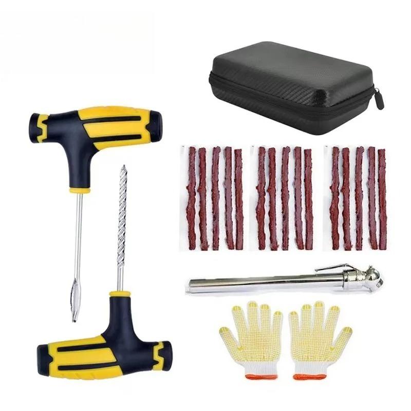 

Car Tire Repair Kit Puncture Plug Tools for Tyre Puncture Emergency. Tire Strips Stirring Glue Repair Tool Kit