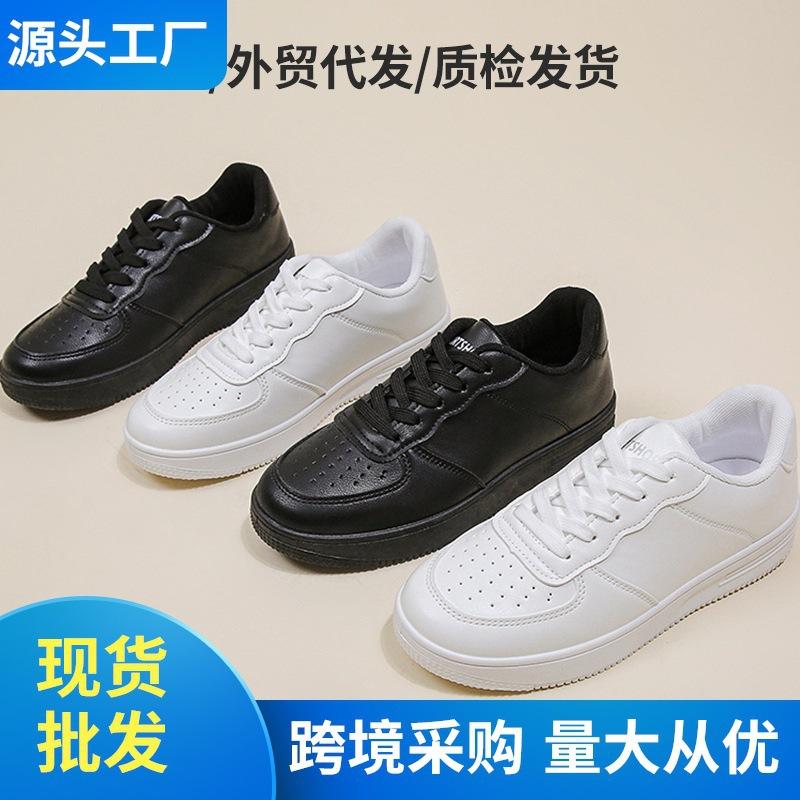 Spring and summer new lace-up casual sports shoes soft leather versatile student shoes hot-selling women's single shoes