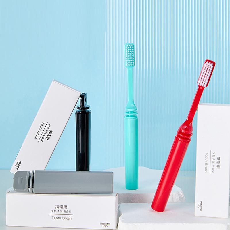 1Pcs Portable Travel Toothbrush Foldable Soft Hair Dental Brush Folding Efficient Teethbrush Adult Toothbrush