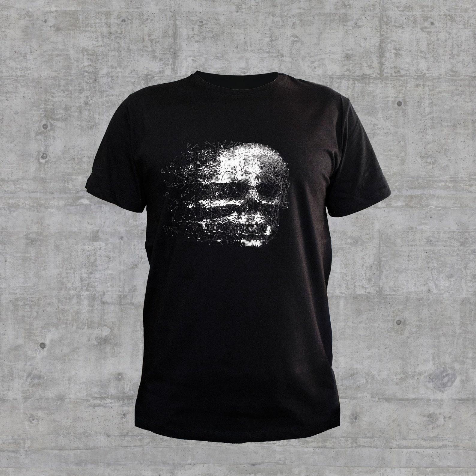 Cool Skull shirt, Unisex halloween Skull shirt, horror tshirt XXL