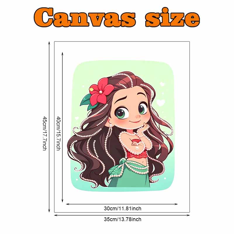 Disney Pearl Painting Moana Q Version Image Handmade DIY Pearl Gem Painting Pictures Crafts Special Shape Home Wall Decoration