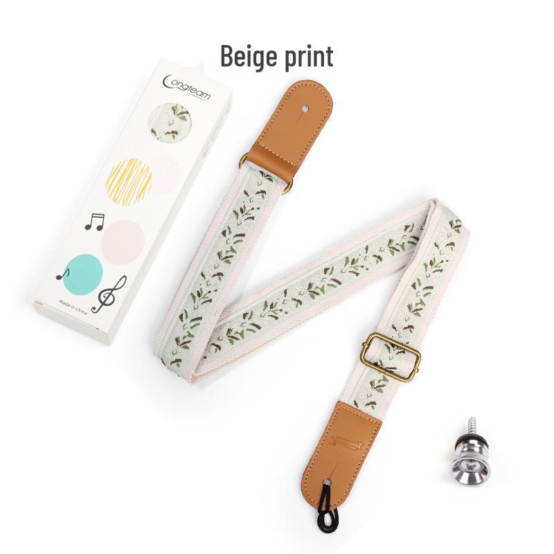 Langting Cotton Ukulele Crossbody Strap - Embroidery Design Ukulele Shoulder Strap
