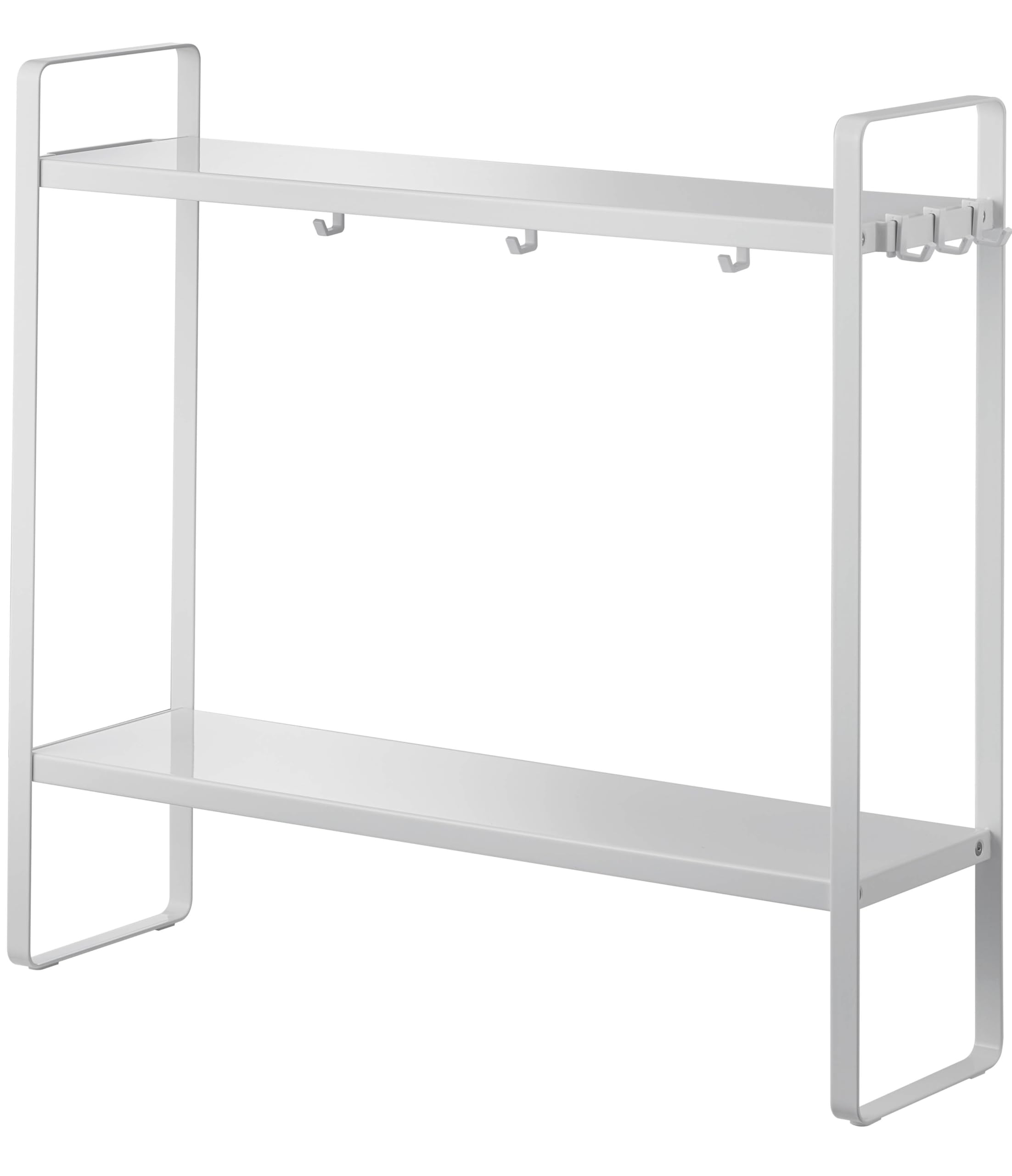 

Yamazaki a stovetop storage rack with a approximately 50cm W x 14cm D x perfect for narrow spaces and with Product Tower, two-tier wipe-down surface, белый