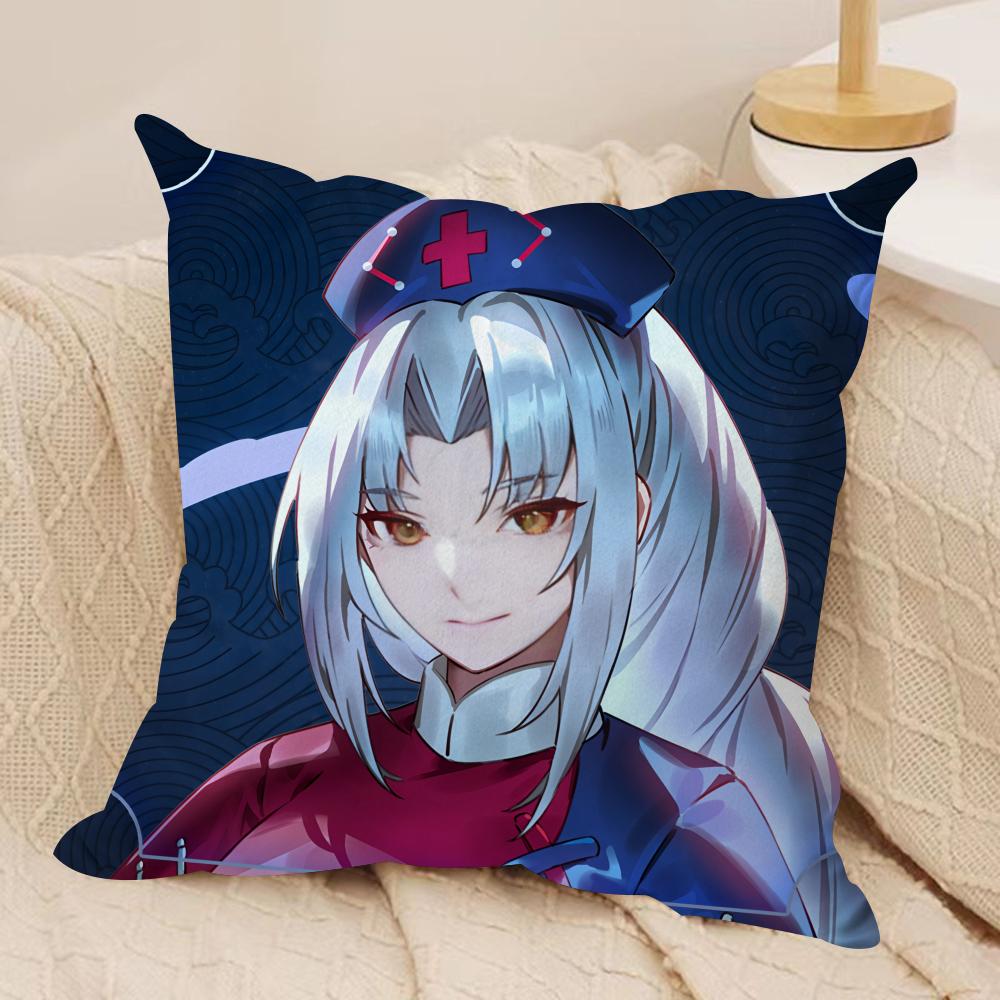 TTouhou Project Role Game Cushion Cover Silky Short Plush Invisible Zipper Dustproof Sofa Pillow Case for Home Decor
