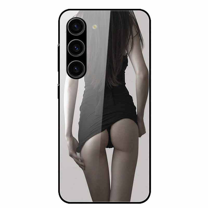 For Samsung Galaxy S25 Plus Case Tempered Glass Hard Phone Cover for Samsung S25 Ultra 5G Back Cases for GalaxyS25 S 25 S25Plus