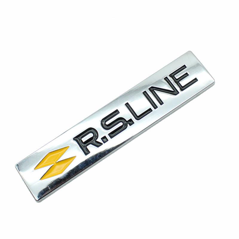 3D Metal Trunk Body Badge for Car Emblem Stickers for Renault RS Line Captur Duster Megane 2 3 Clio Logan Laguna 2 Scenic 2 Koleos