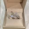 White Copper Hand Decoration Ring Double Layer Crown Women's 2 Piece Combination Ring