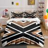 Wood-textured Geometric Chevron Pattern. Bedding Sets Duvet Cover Sets Duvet Covers Pillowcases(1 * Duvet Cover 2 * Pillowcases Without Duvet Insert)