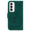 For Oppo Reno12 5G (Global) Wallet Phone Case Butterfly Flower Imprint PU Leather Cover