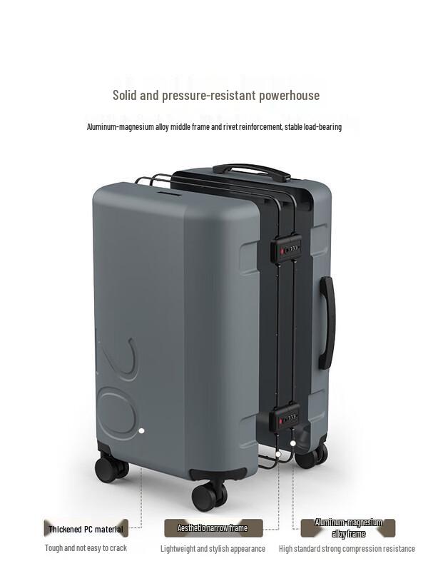 OIWAS 20-inch Aluminum Frame PC Hardshell Carry-On Luggage