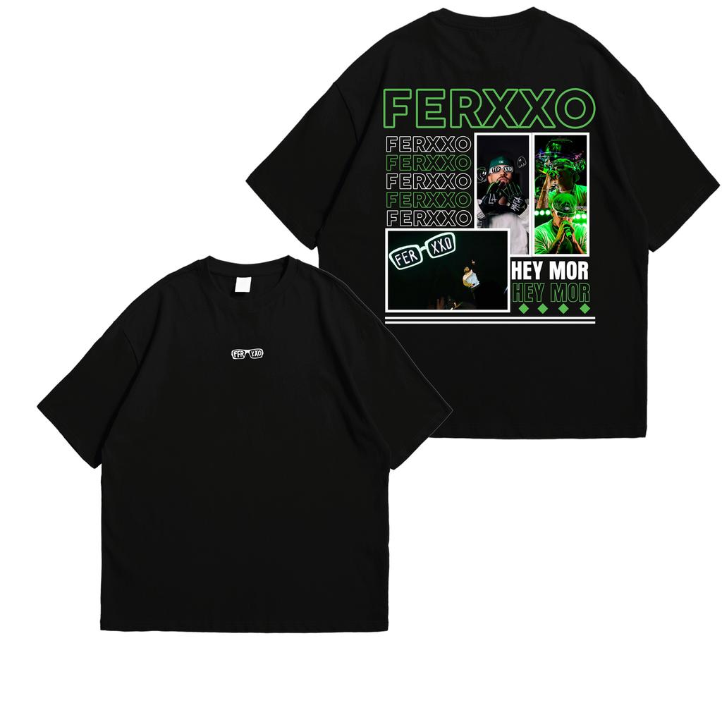 Ferxxo Concert Photo Collage Graphic T Shirt Unisex Unisex Text Print Short Sleeve Oversized Casual Reggaeton Fan Streetwear Tops